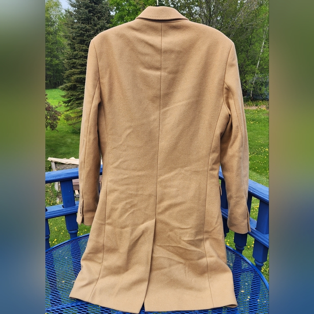 Zara Italian Wool Blend Coat Camel Color Size M Excellent Condition - Picture 2 of 14